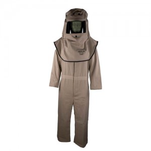 KIT DE ARCO ELÉCTRICO 40 CAL CAT ARC FLASH (JUEGO DE CAPUCHA, ABRIGO Y PECHERA)