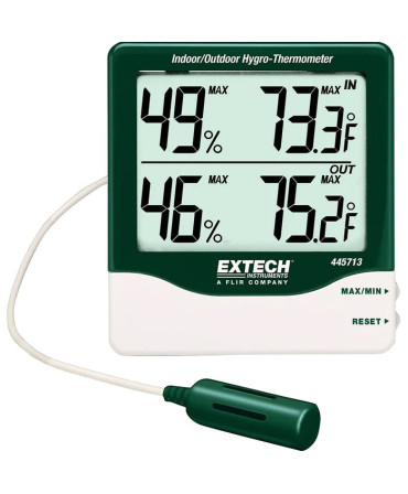 EXTECH 445815: TERMÓMETRO DE DÍGITOS GRANDES Y PUNTO DE ROCIO Y SONDA