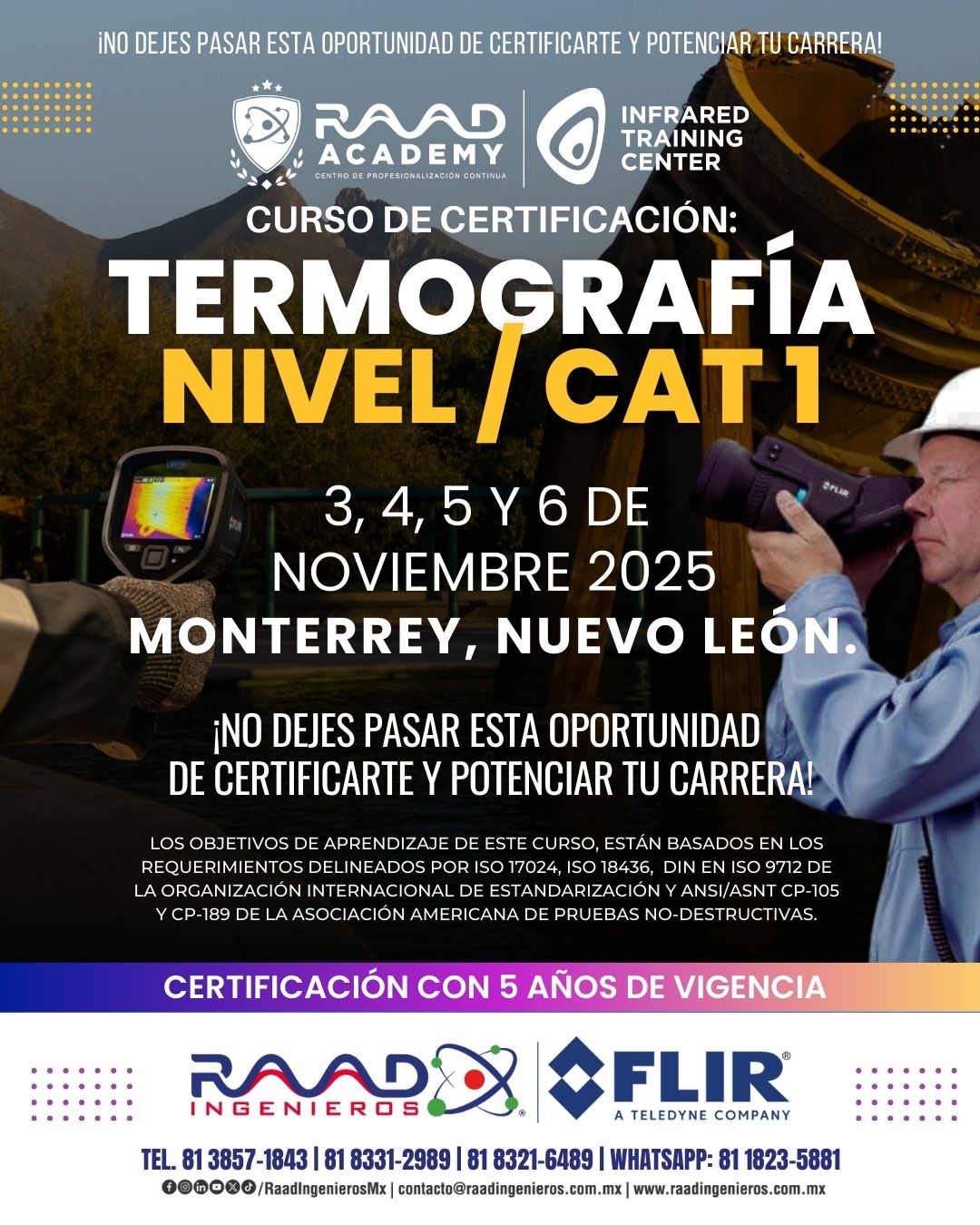 CURSO DE CERTIFICACIÓN: TERMOGRAFÍA NIVEL / CAT 1